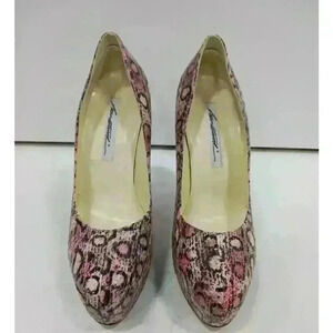 Brian Atwood Women's Multicolor Snakeskin Print Stiletto Pumps Size 7.5